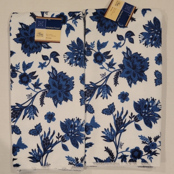 5 Piece Blue Floral Kitchen Set - Picture 2 of 4